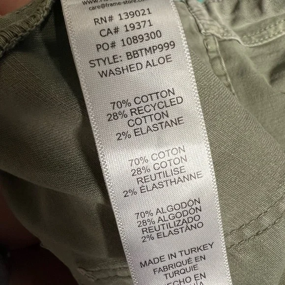 Frame women Green Pants- 30 - Picture 8 of 12